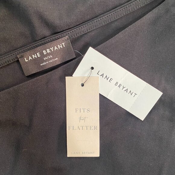 NWT Lane Bryant Black Fits That Flatter One Shoulder Spandex Top Size 14/16 #300 - Picture 8 of 12